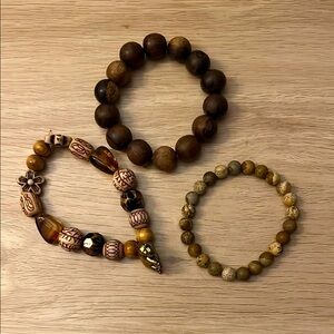 Set of Three Beaded Bracelets